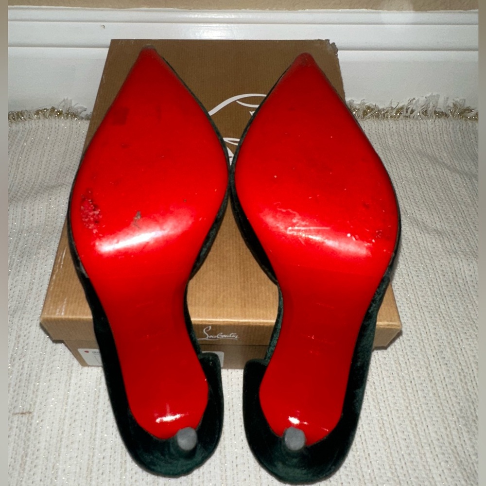 Christian Louboutin Ibiza 100 Velluto Stampato/GG 39 - Picture 6 of 7